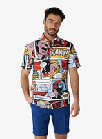 Danger Days Pop Art Comic Woven Button-Up