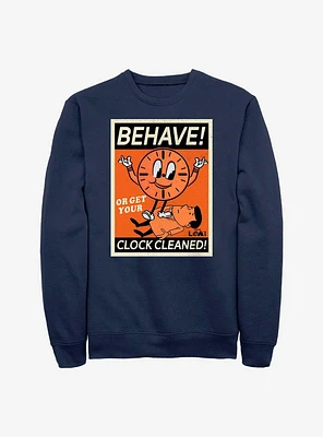 Marvel Loki Behave! Or Get Your Clock Cleaned! Crew Sweatshirt