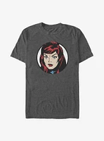 Marvel Black Widow Cartoon Head T-Shirt