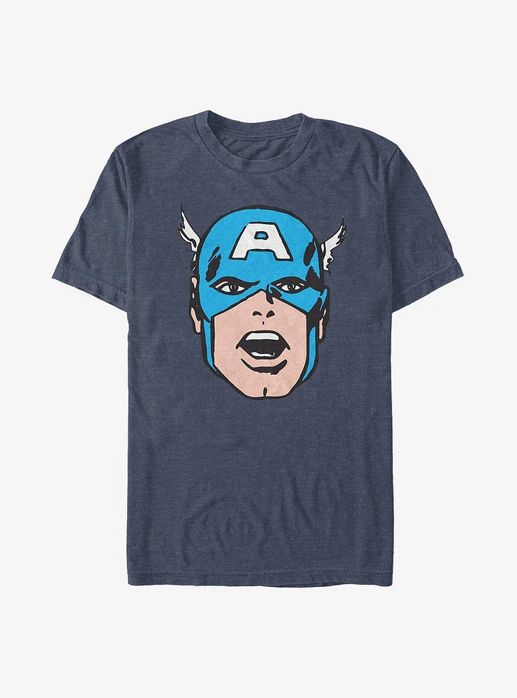 Marvel Captain America Cartoon Head T-Shirt