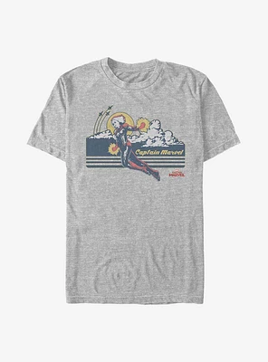 Marvel Captain Sunset Hero Logo T-Shirt