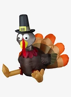 Thanksgiving Pilgrim Turkey Inflatable Décor Small