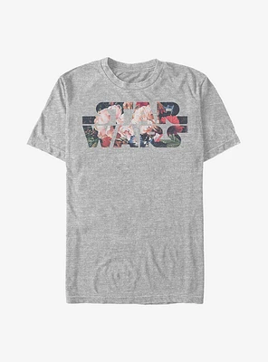 Star Wars Antique Flowers Logo T-Shirt