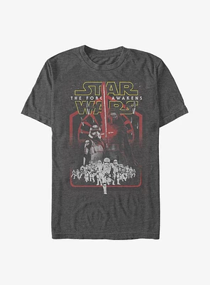 Star Wars Episode VII The Force Awakens Kylo Ren and Stormtroopers T-Shirt