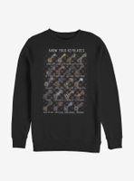 Disney Kingdom Hearts Keyblades Chart Sweatshirt