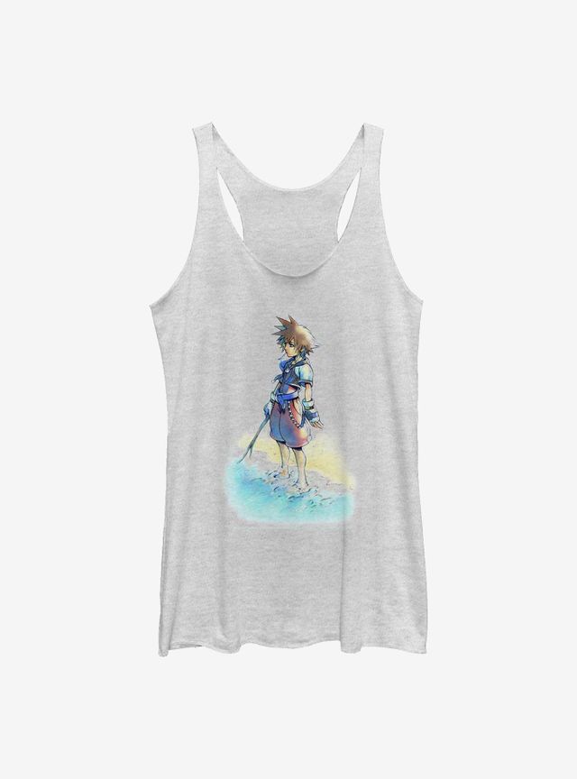 Boxlunch Disney Kingdom Hearts Black And White Logo Womens Tank