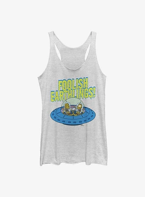 The Simpsons Foolish Earthlings Womens Tank Top