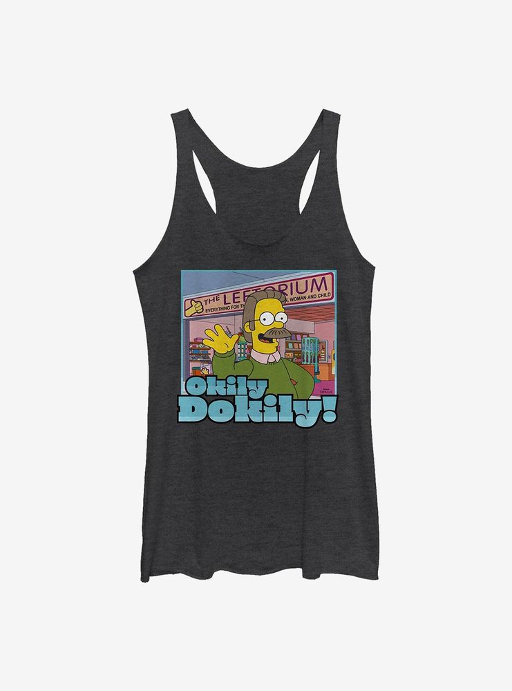 The Simpsons Okily Dokily Ned Womens Tank Top