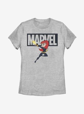 Marvel Black Widow Brick Womens T-Shirt
