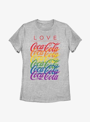 Coca-Cola Love Rainbow Womens T-Shirt