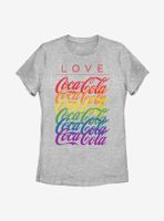 Coca-Cola Love Rainbow Womens T-Shirt
