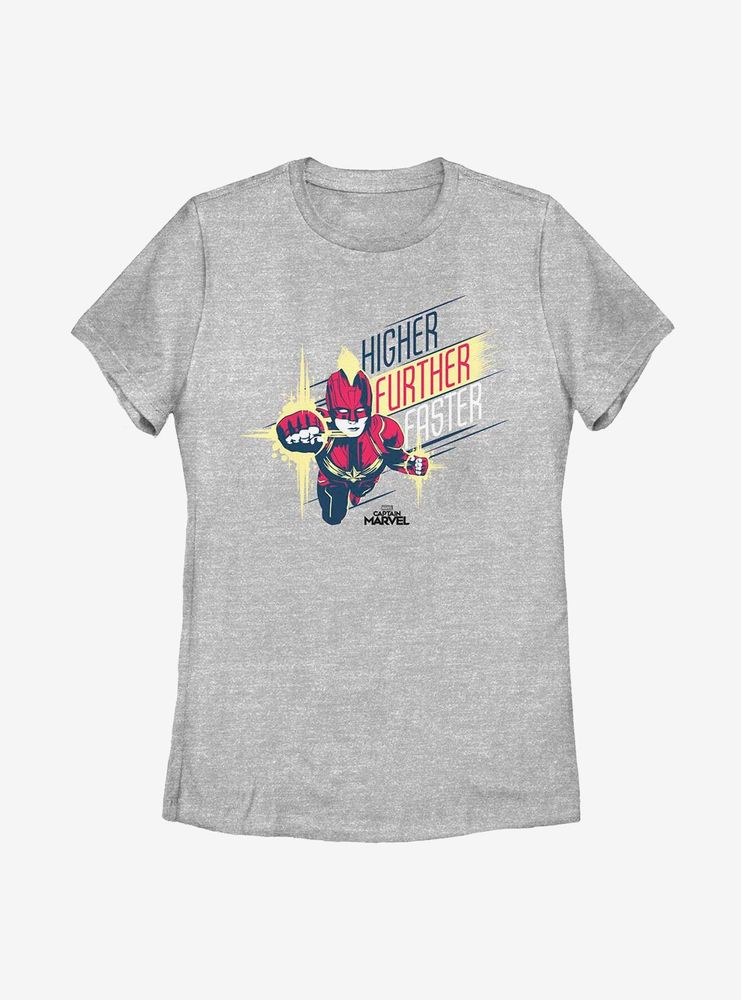 Marvel Captain Powerful Strike Womens T-Shirt