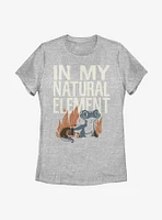 Disney Frozen 2 Salamander Woodcut Womens T-Shirt