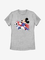 Disney Mickey Mouse USA Kick Womens T-Shirt