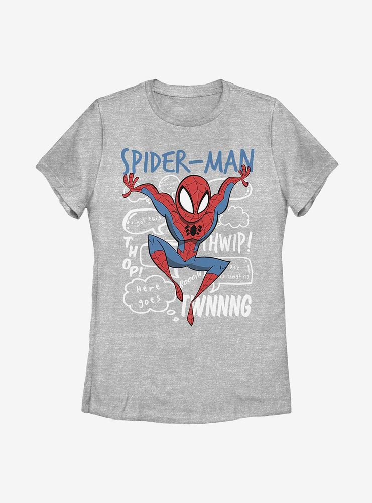 Marvel Spider-Man Spidey Thoughts Womens T-Shirt