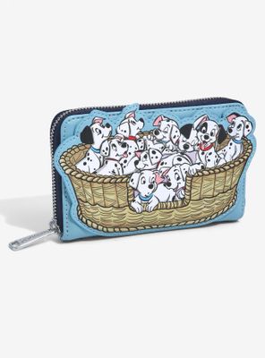 Loungefly Disney 101 Dalmatians Puppy Basket Small Zip Wallet - BoxLunch Exclusive