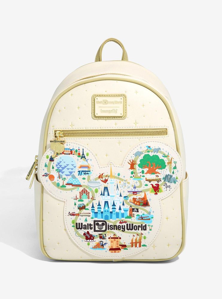 Boxlunch Walt Disney World 50th Anniversary Mickey Mouse Map & Attractions Mini Backpack - BoxLunch Exclusive | Montebello Town Center