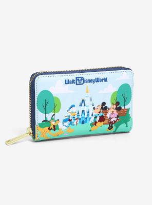 Loungefly Disney Walt Disney World 50th Anniversary Mickey & Friends Disney Day Zip Wallet - BoxLunch Exclusive