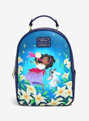 Loungefly Disney The Hunchback of Notre Dame Esmeralda & Djali Floral Mini Backpack - BoxLunch Exclusive