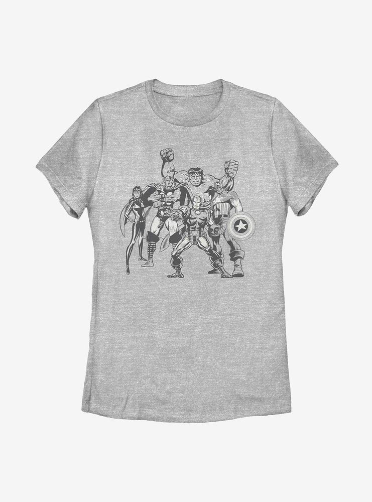 Marvel Avengers Retro Group Womens T-Shirt