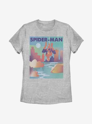 Marvel Spider-Man City Scene Womens T-Shirt