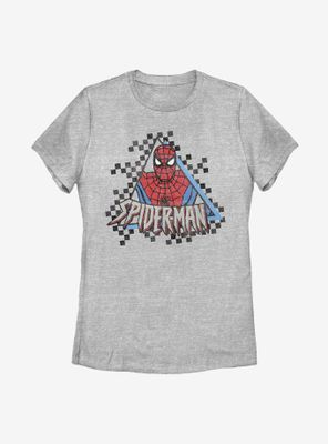 Marvel Spider-Man Spider Checked Womens T-Shirt