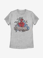 Marvel Spider-Man Spider Checked Womens T-Shirt