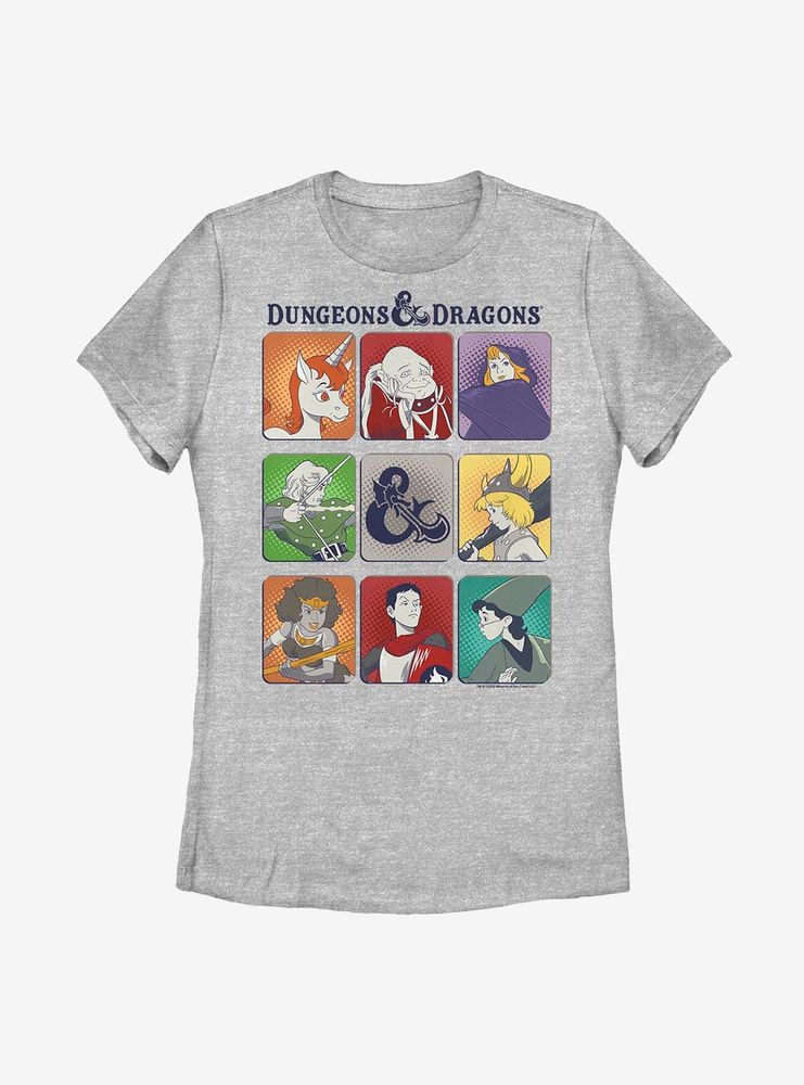 Dungeons & Dragons Character Squares Womens T-Shirt