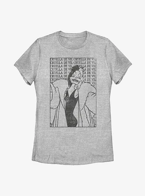 Disney Cruella De Vil Womens T-Shirt