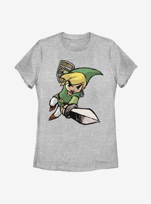The Legend Of Zelda Link Attack Womens T-Shirt