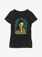 Marvel Loki Clocks Ticking Youth Girls T-Shirt