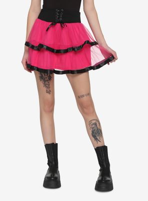 Hot Pink & Black Tutu Skirt