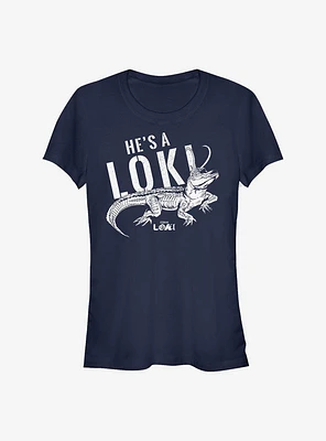 Marvel Loki He's A Alligator Girls T-Shirt