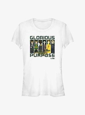 Marvel Loki Panels Glorious Purpose Girls T-Shirt