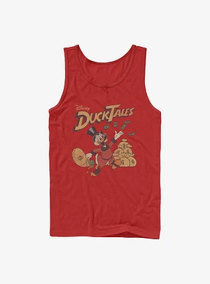 Disney Ducktales Scrooge Throwing Dollars Tank