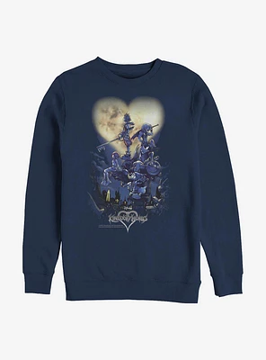 Disney Kingdom Hearts Poster Logo Crew Sweatshirt