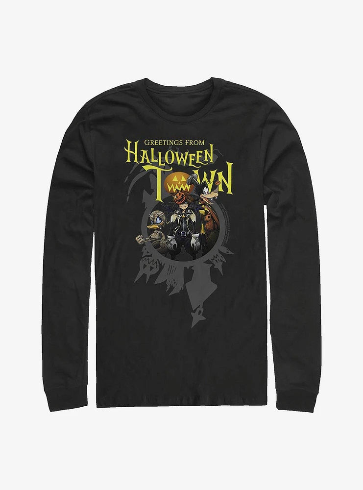 Disney Kingdom Hearts Greetings Halloween Town Long-Sleeve T-Shirt