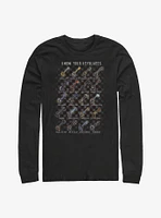 Disney Kingdom Hearts Keyblades Chart Long-Sleeve T-Shirt