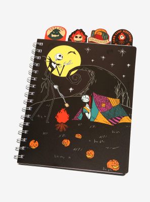 Disney The Nightmare Before Christmas Spiral Hill Camping Tab Journal - BoxLunch Exclusive