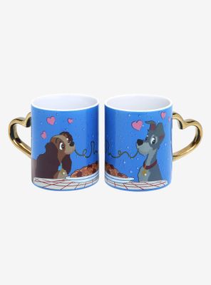 Disney Lady and the Tramp Heart Handle Mug Set