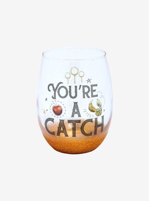 Harry Potter You’re a Catch Golden Snitch Wine Glass