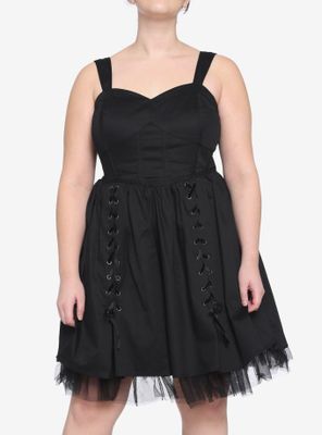 Black Corset Dress Plus