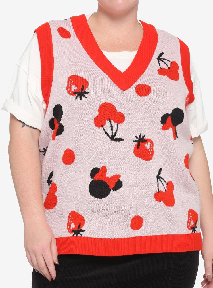 Hot Topic Her Universe Disney Minnie Mouse Fruit Girls Sweater Vest Plus |  Foxvalley Mall
