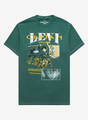 Attack on Titan Captain Levi Character Portrait T-Shirt - BoxLunch Exclusive