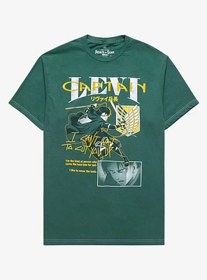 Attack on Titan Captain Levi Character Portrait T-Shirt - BoxLunch Exclusive