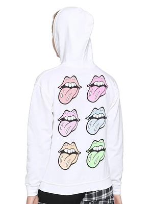 The Rolling Stones Pastel Tongue Logo Girls Hoodie