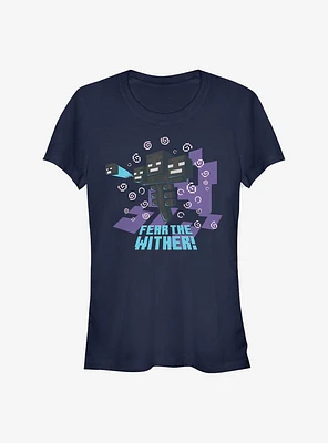 Minecraft Fear The Wither Girls T-Shirt