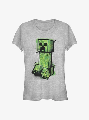 Minecraft Graffiti Creeper Girls T-Shirt