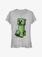 Minecraft Graffiti Creeper Girls T-Shirt