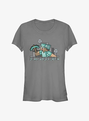 Minecraft Miner Steve Girls T-Shirt